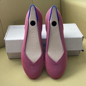 Rothy’s flats Rose Double Stitch rounded toe, retired color, size 7.5